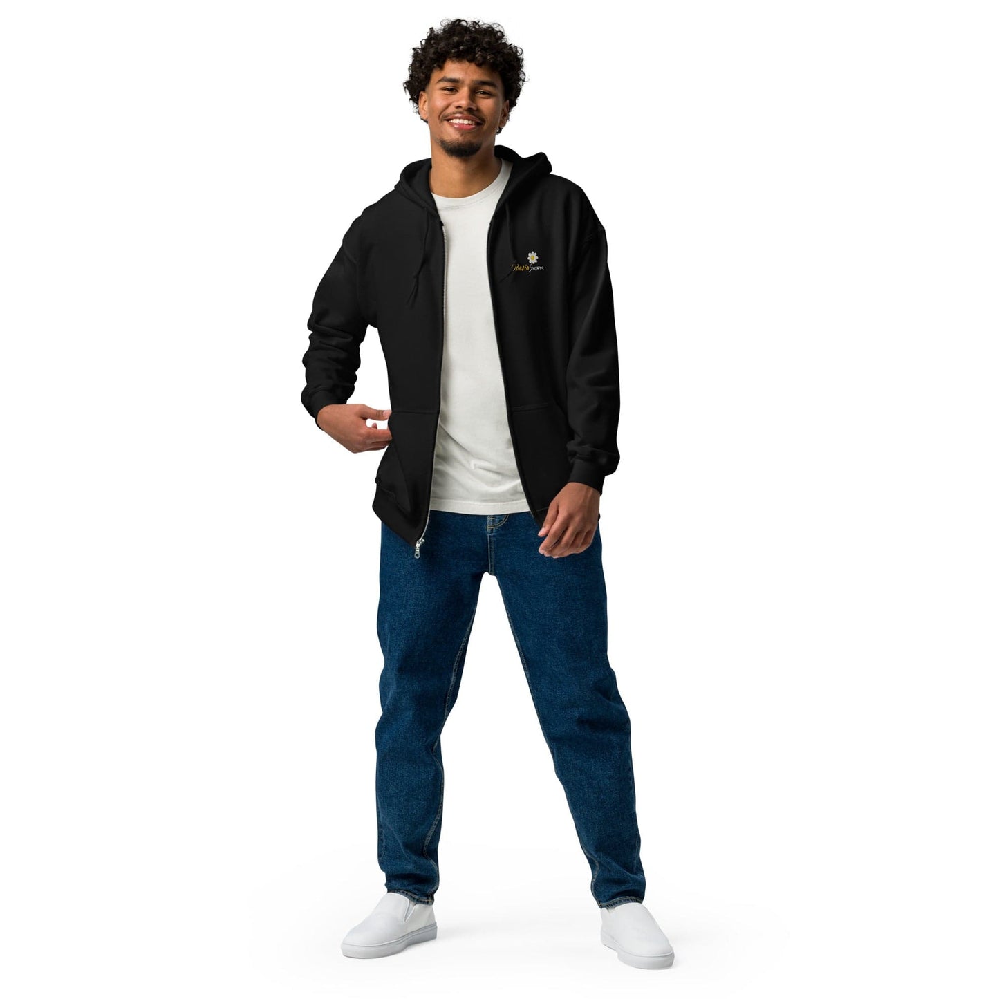 ODESIA’S Unisex heavy blend zip hoodie - Black / S