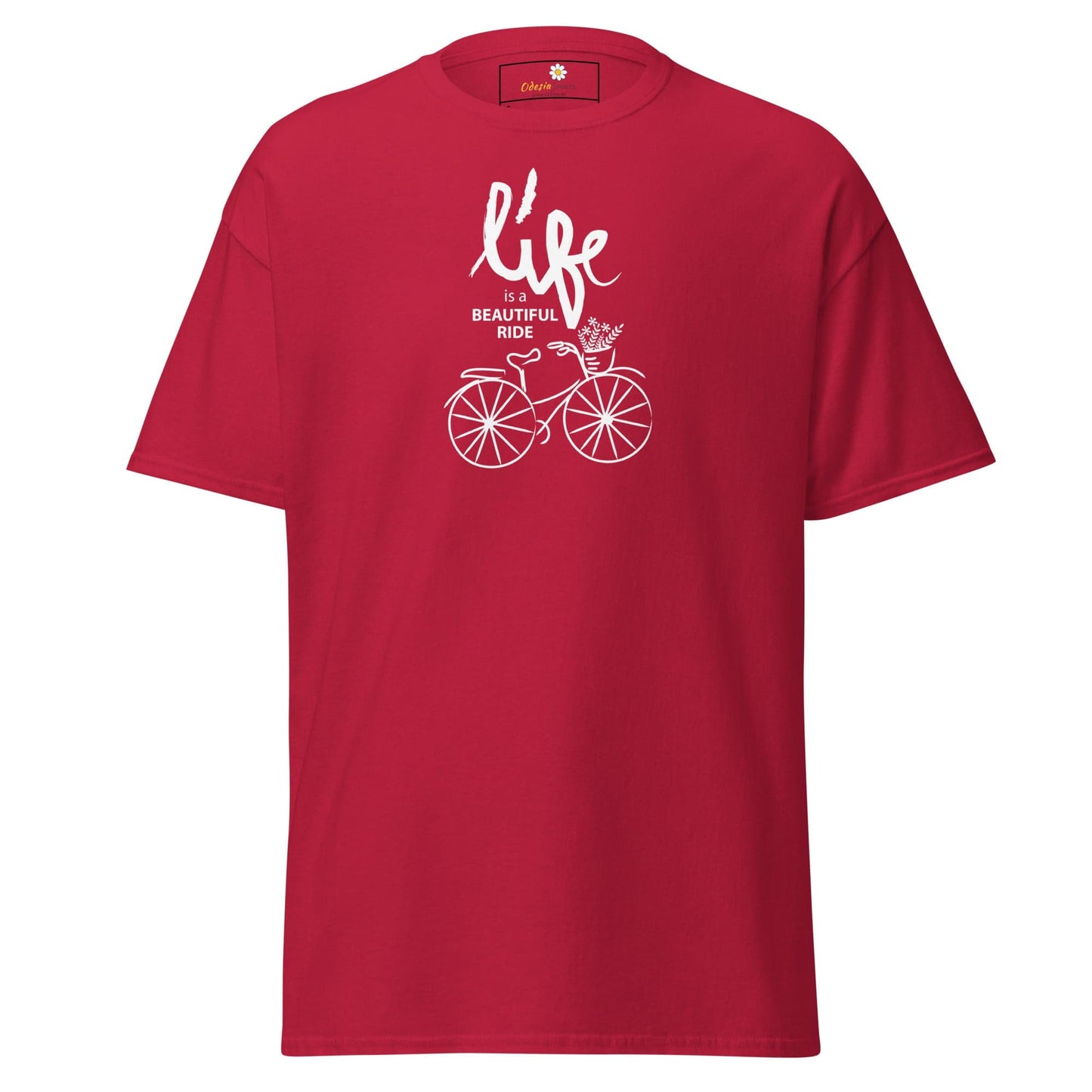 Unisex classic tee - SPORT POSITIVE LIFE BEAUTIFUL - REGULAR - Cardinal / S