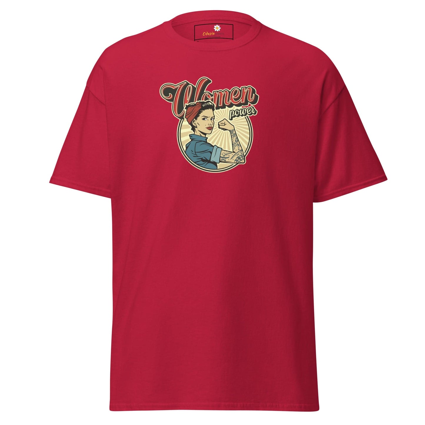 Unisex classic t-shirt - VINTAGE WOMEN POWER - REGULAR - Cardinal / S