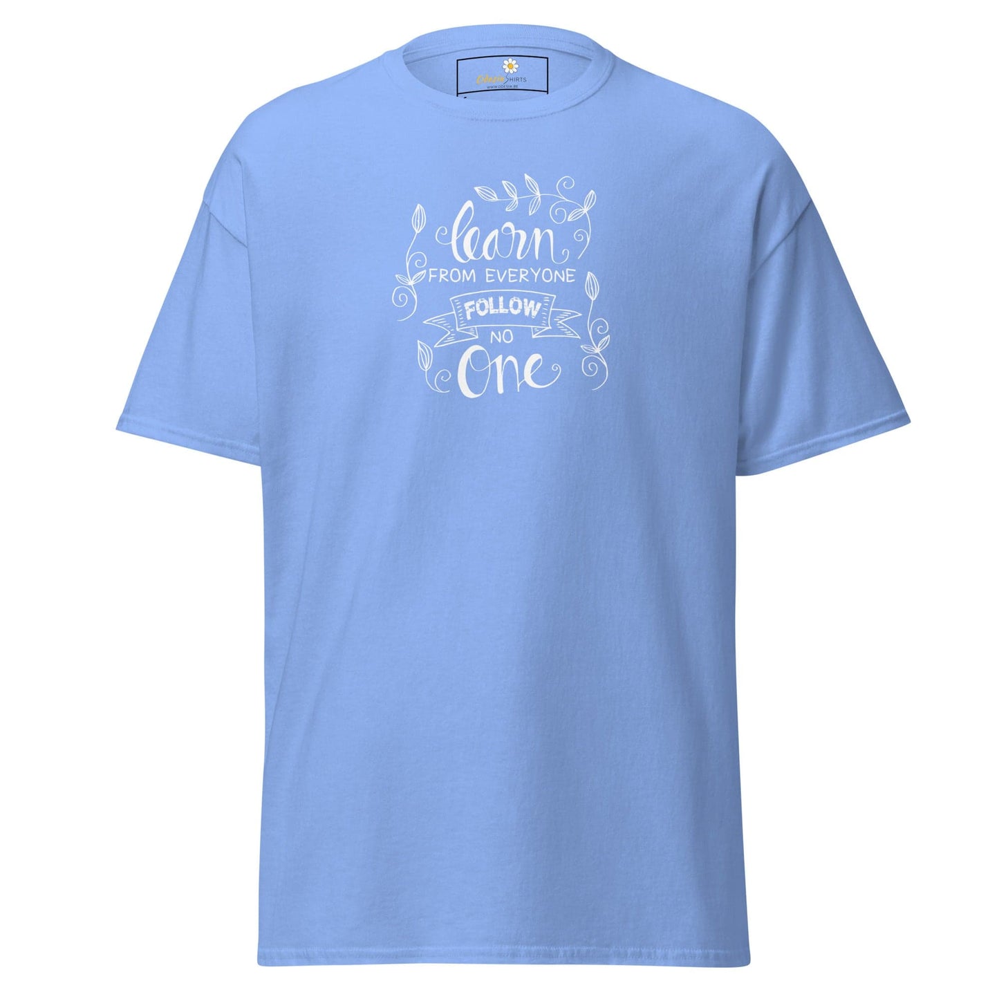 Unisex classic t-shirt - TEXT LEARN FROM EVERYONE - REGULAR - Carolina Blue / S