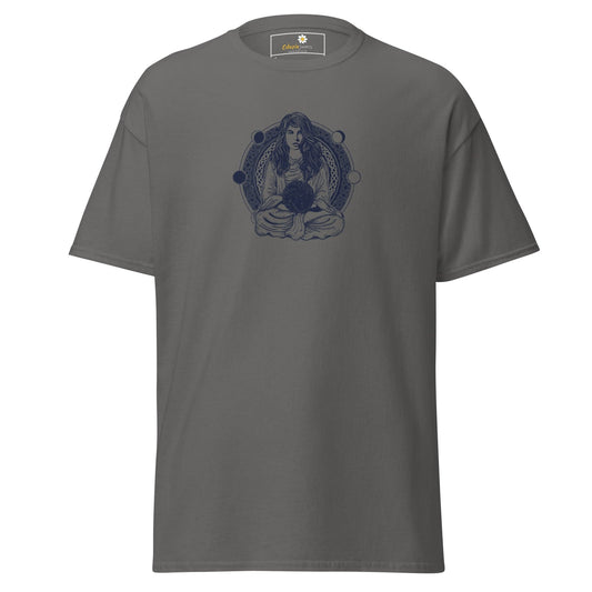 Unisex classic t-shirt - MYSTIC WOMAN MOON - REGULAR - Charcoal / S