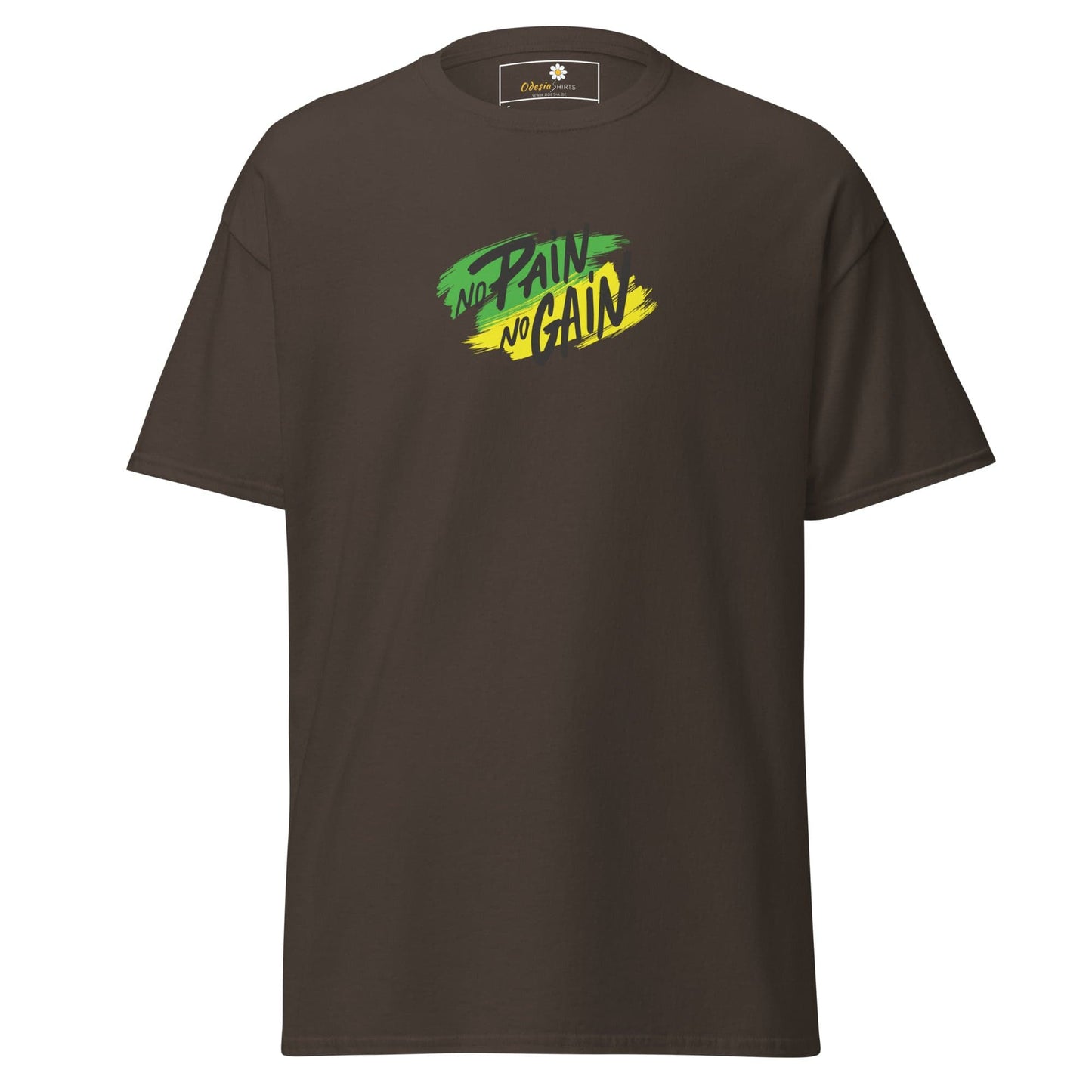 Unisex classic tee - SPORT NO PAIN NO GAIN - REGULAR - Dark Chocolate / S