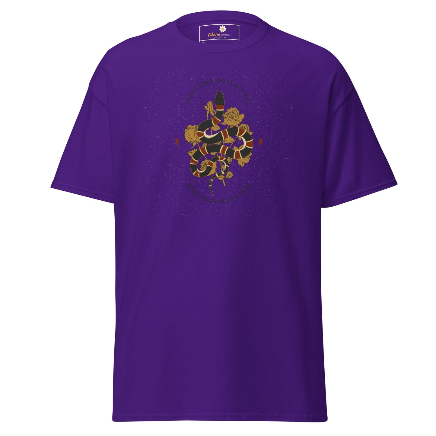 Unisex classic t-shirt - SNAKE TO BE WILD - REGULAR - Purple / S
