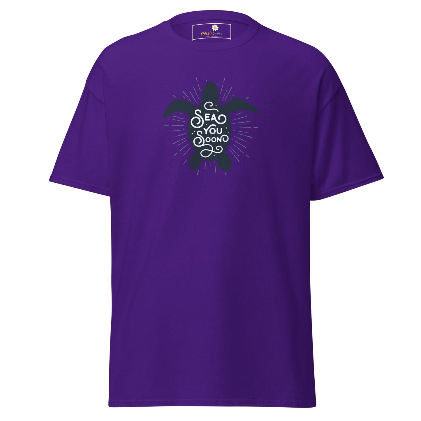 Unisex classic t-shirt - WILD LIFE TORTOISE SEE YOU - REGULAR - Purple / S