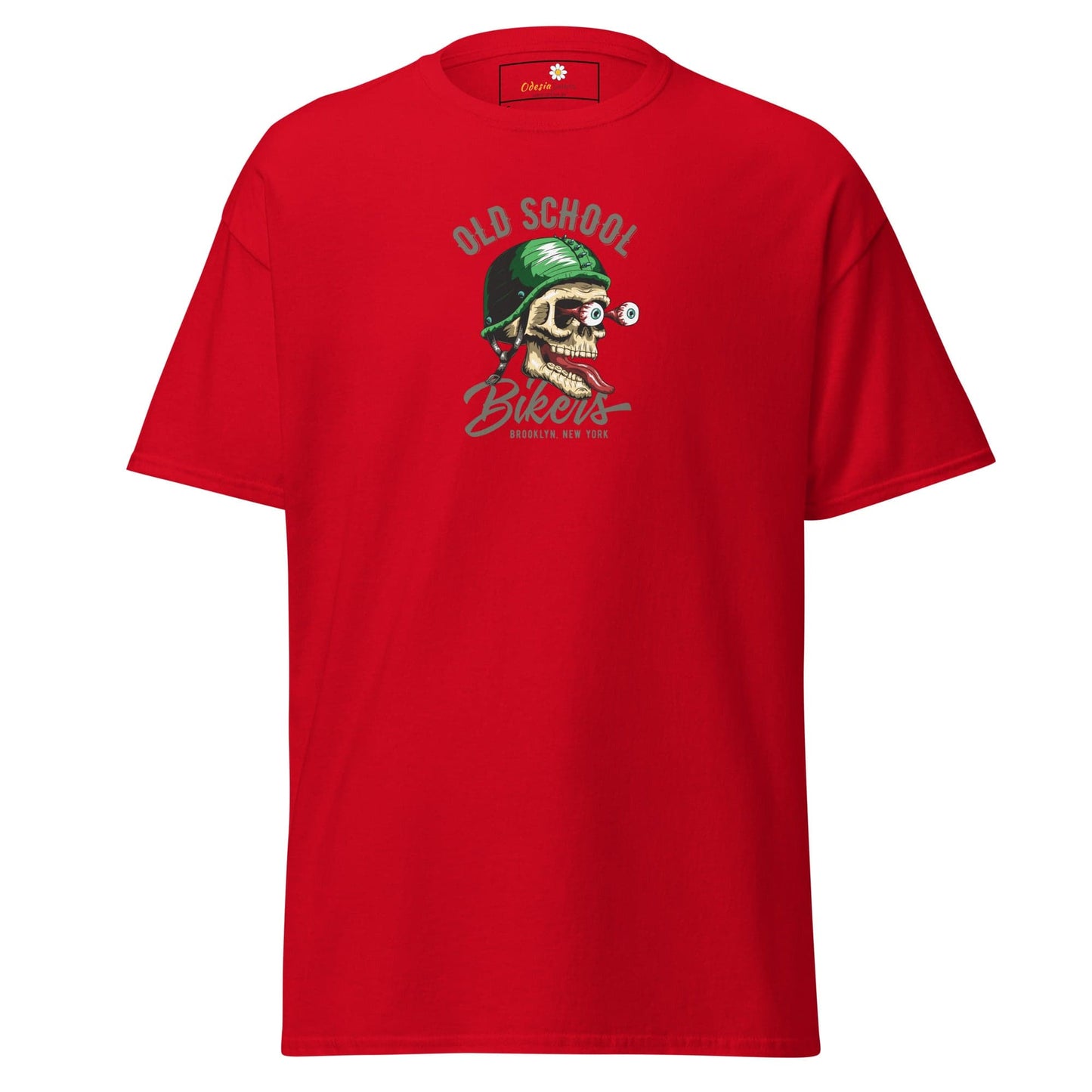 Unisex classic tee - SKULL OLD SCHOOL BIKERS - REGULAR - Red / S