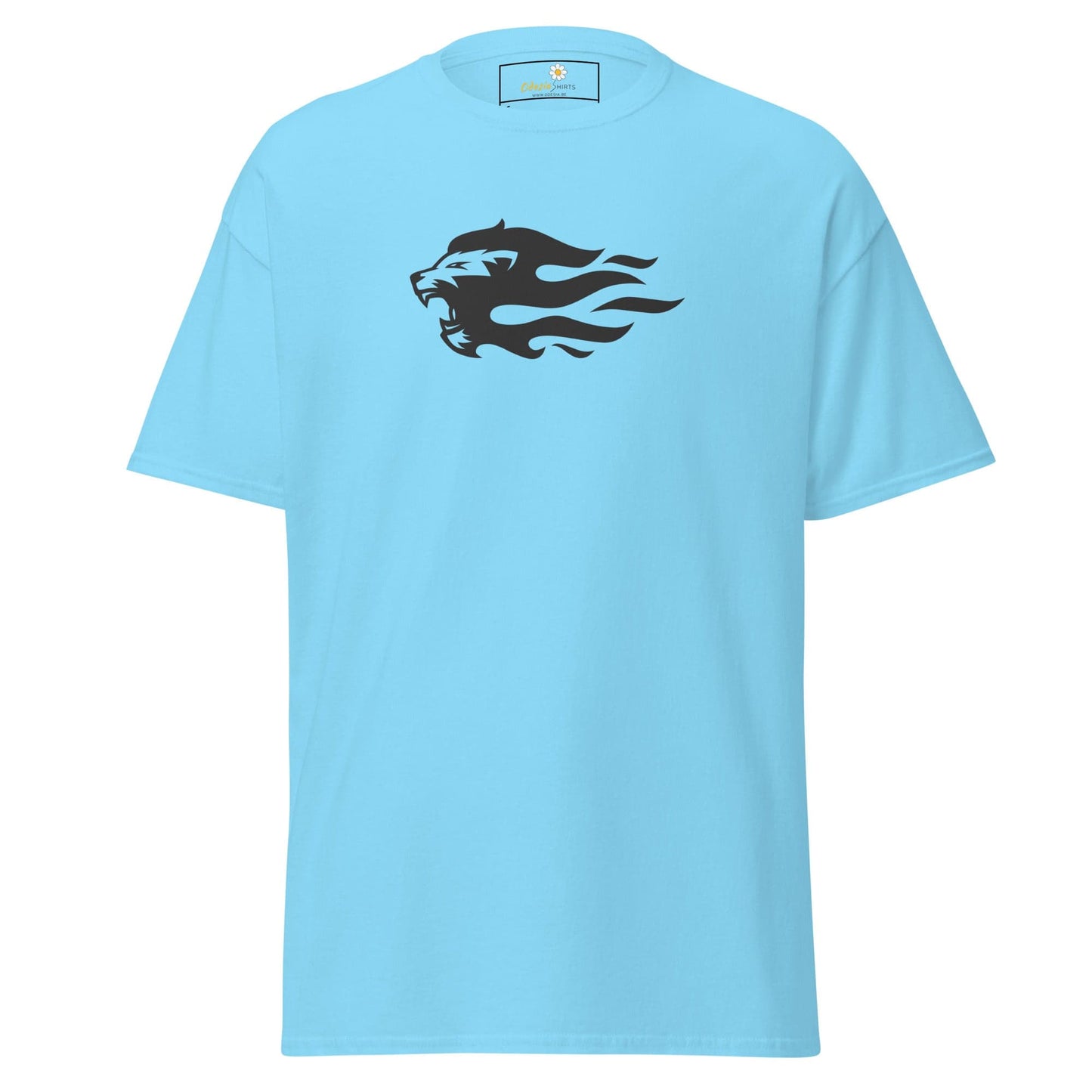 Unisex classic tee - WILD LIFE LION HEAD FLAME - REGULAR - Sky / S