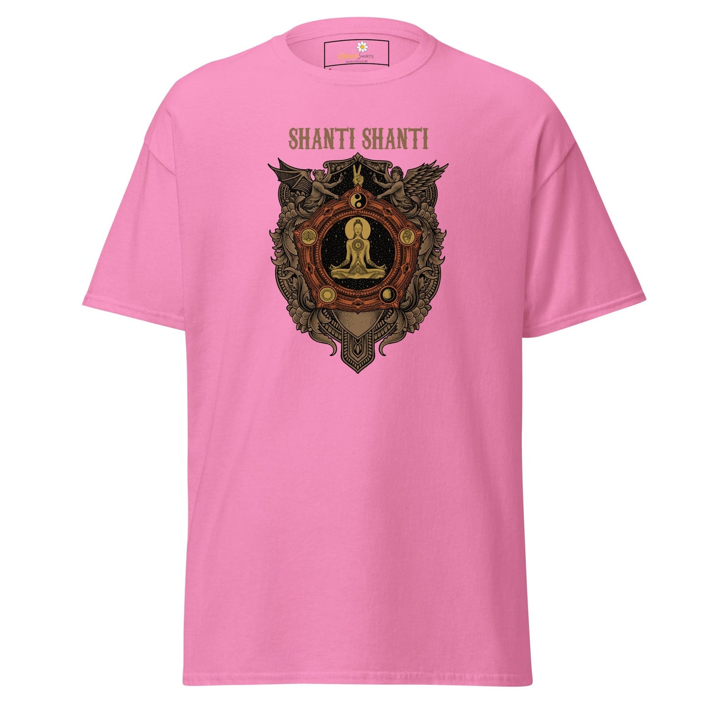Unisex classic t-shirt - SPIRITUAL SHANTI SHANTI - REGULAR - Azalea / S