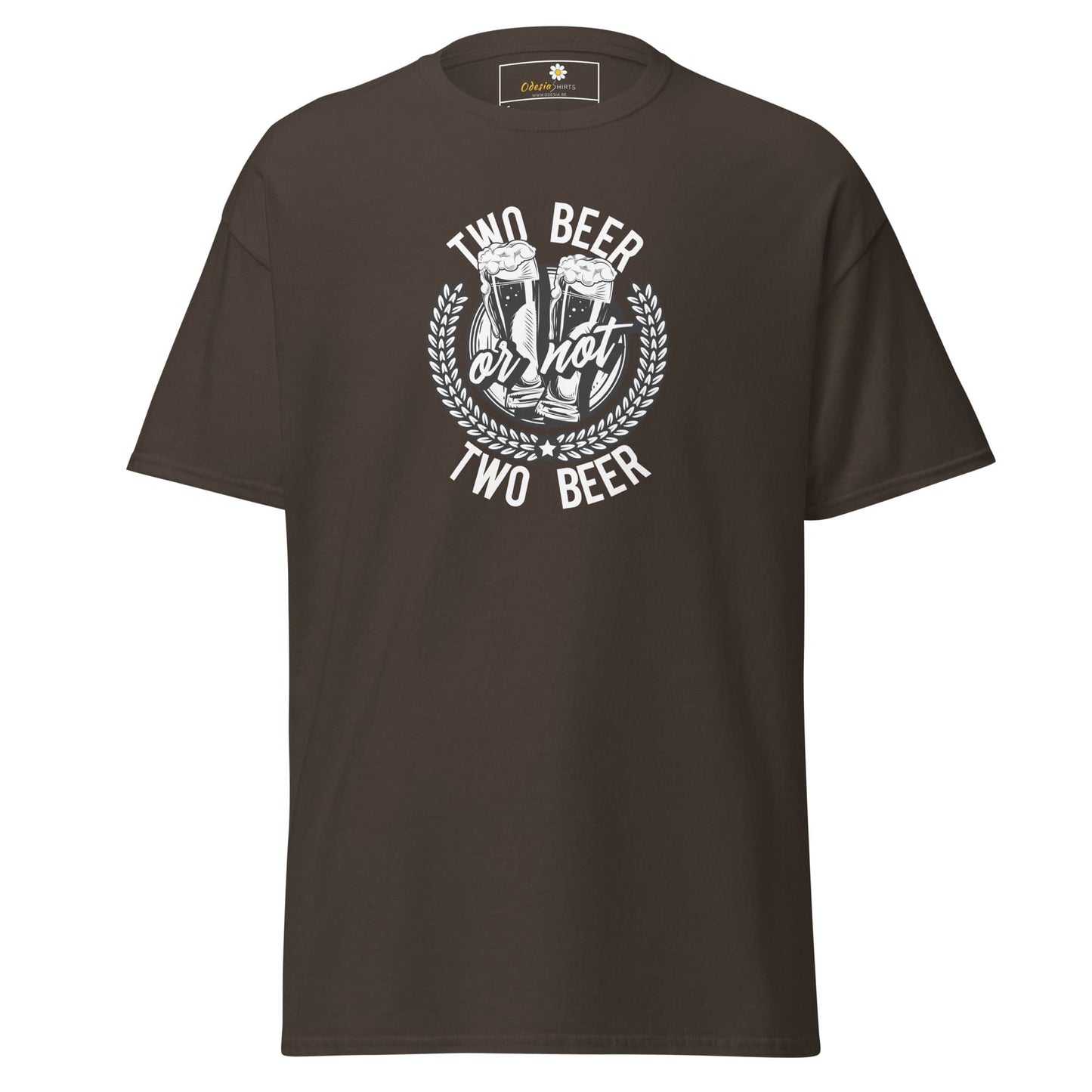 Unisex classic t-shirt - FUN TWO BEER OR NOT - REGULAR - Dark Chocolate / S
