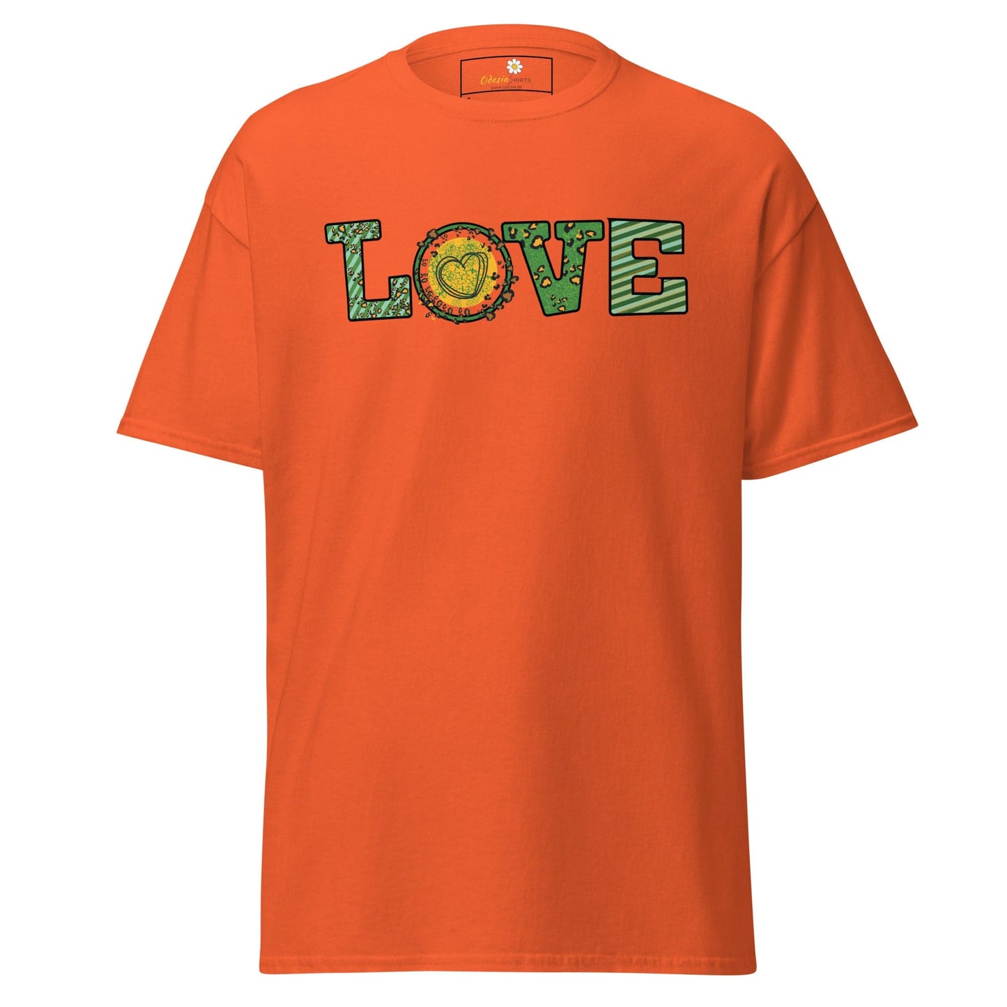 Unisex classic t-shirt - TEXT LOVE - REGULAR - Orange / S