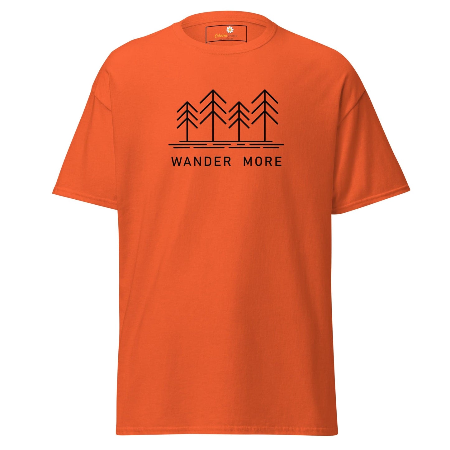 Unisex classic t-shirt - ADVENTURE WANDER MORE - REGULAR - Orange / S
