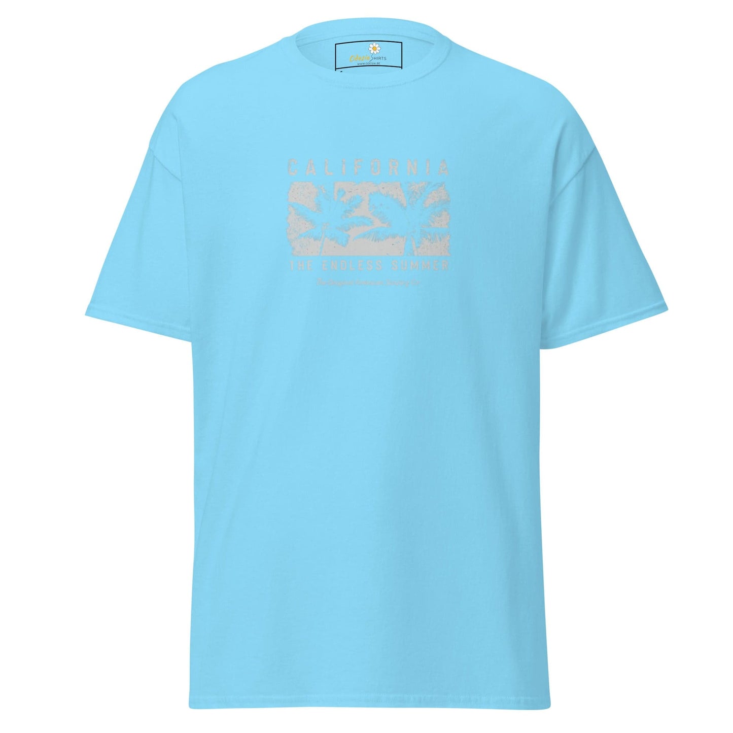 Unisex classic t-shirt - SUMMER CALIFORNIA TREES - REGULAR - Sky / S